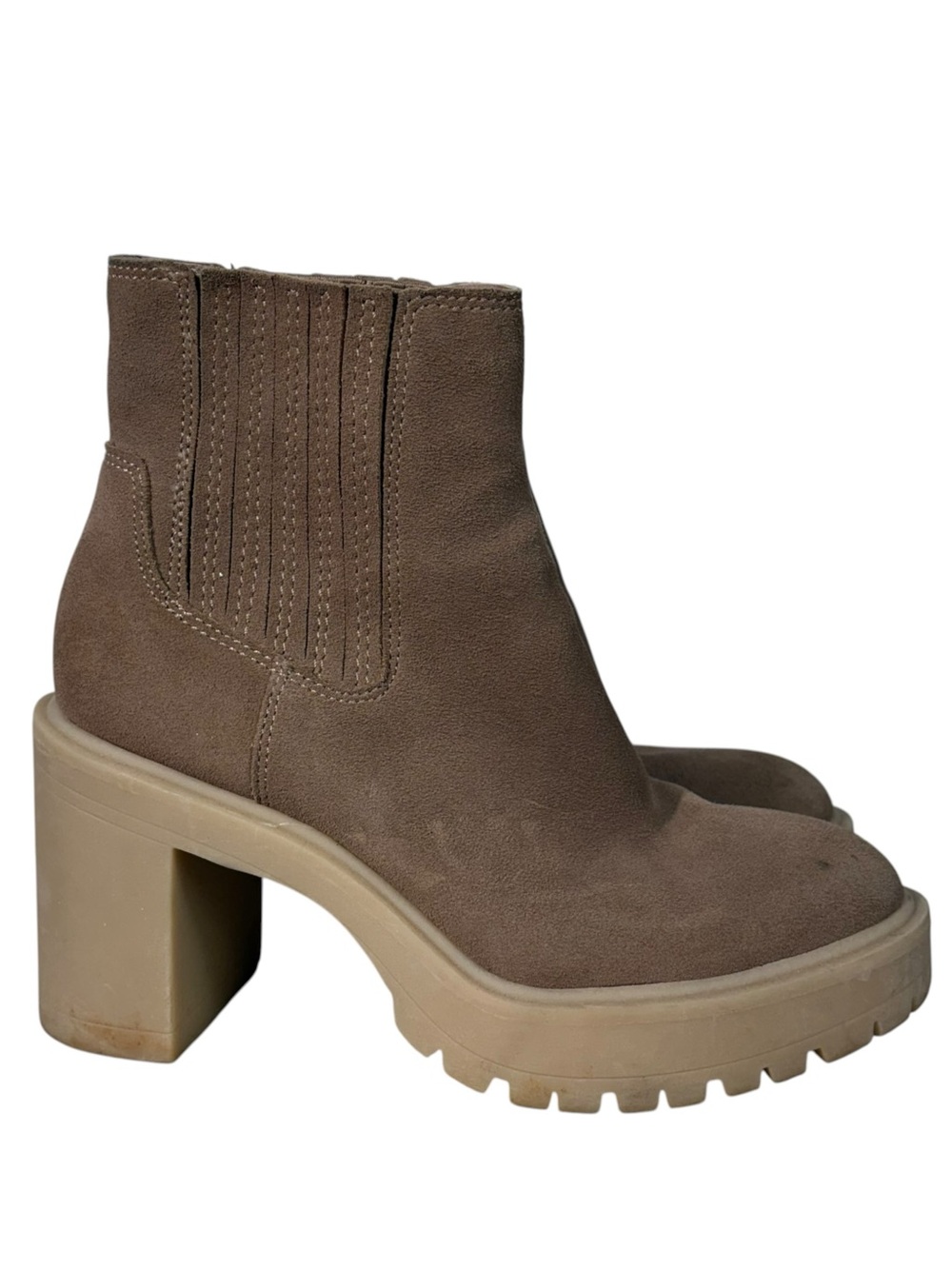 Dolce Vita Women's Caster H2O Waterproof Brown Suede Leather Pull On Booties 6